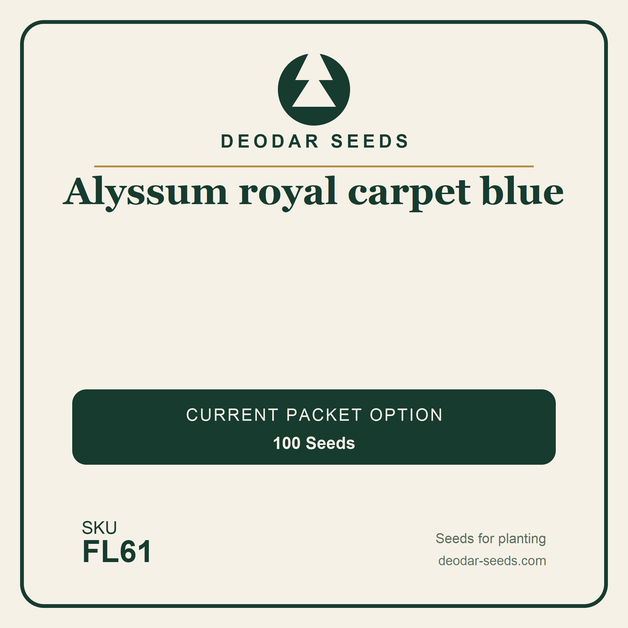 Alyssum royal carpet blue Seeds