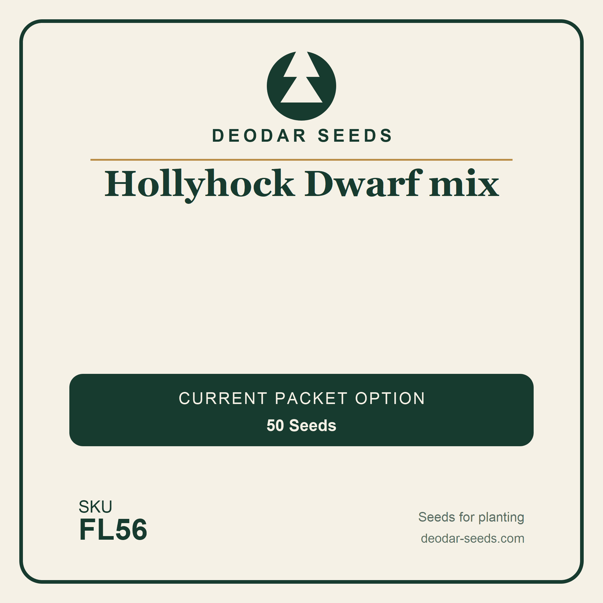 Hollyhock Dwarf mix Seeds