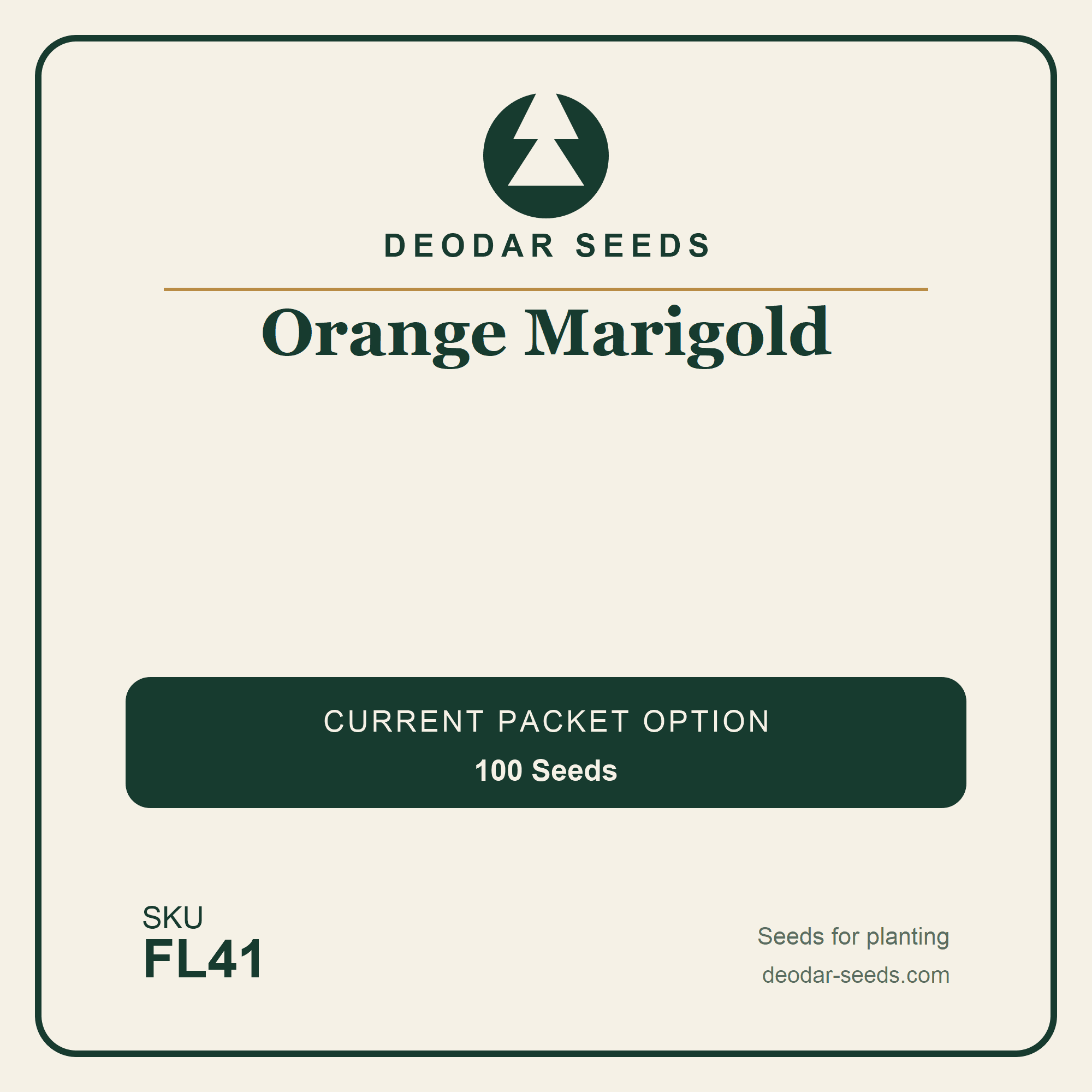 Orange Marigold Seeds