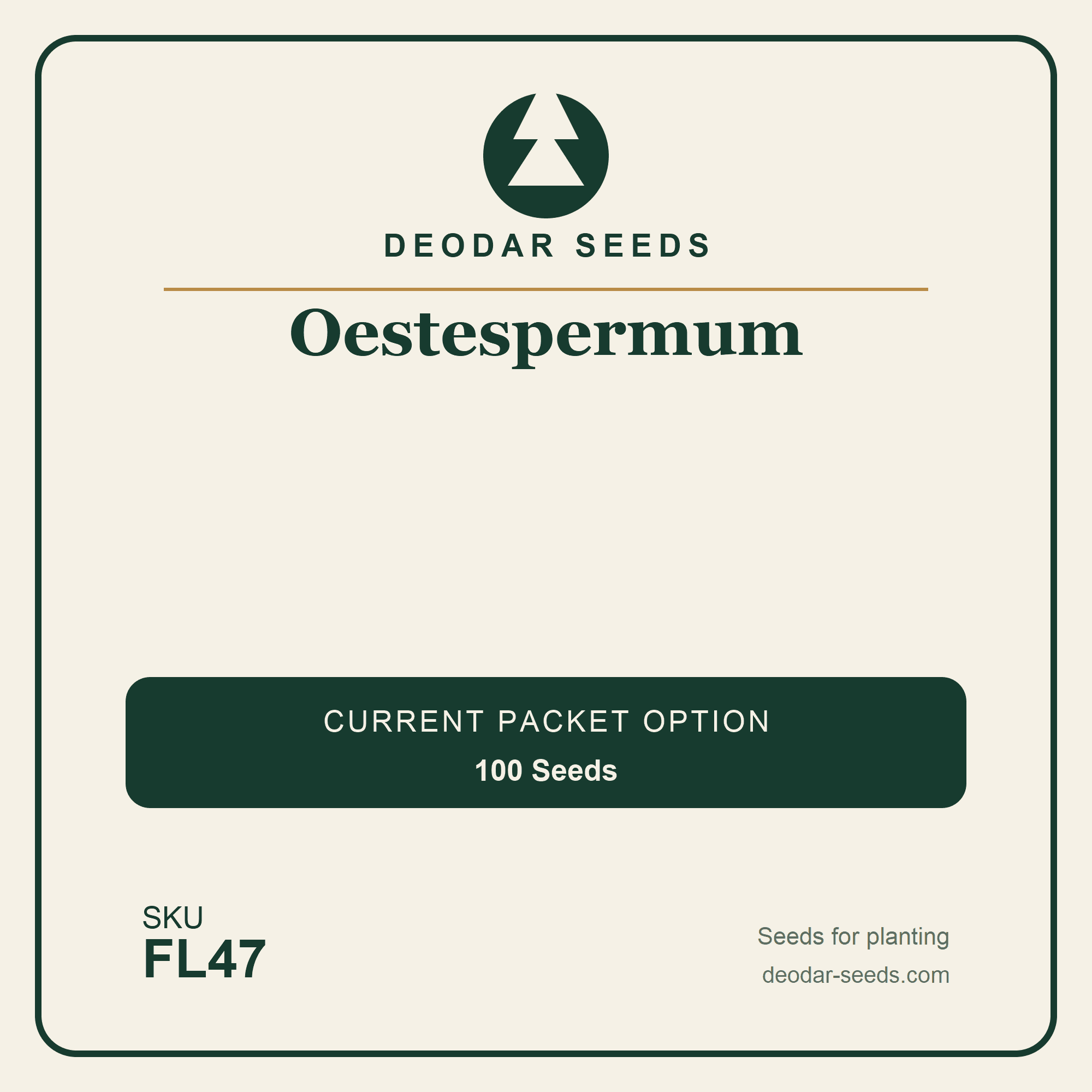 Oestespermum Seeds