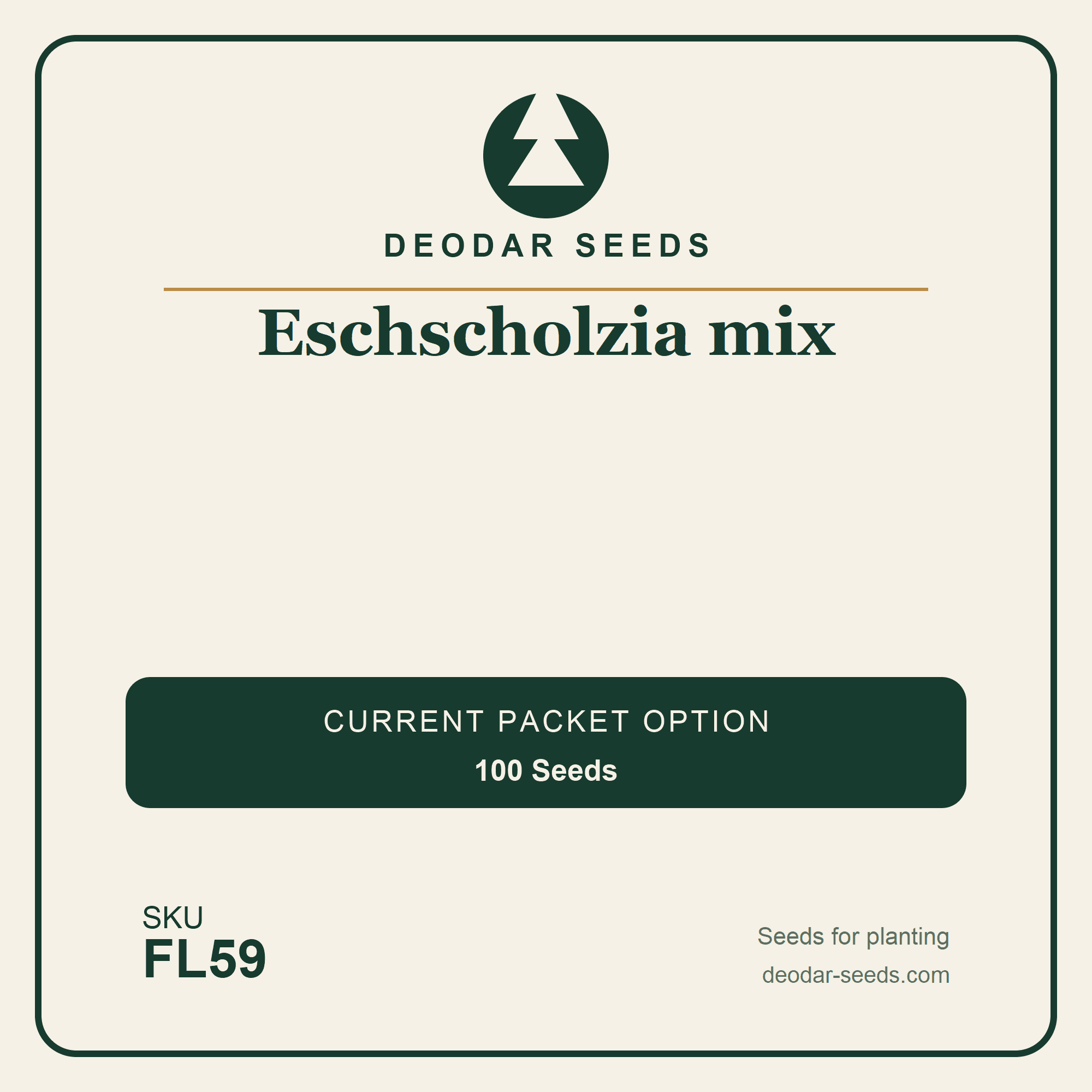 Eschscholzia mix Seeds