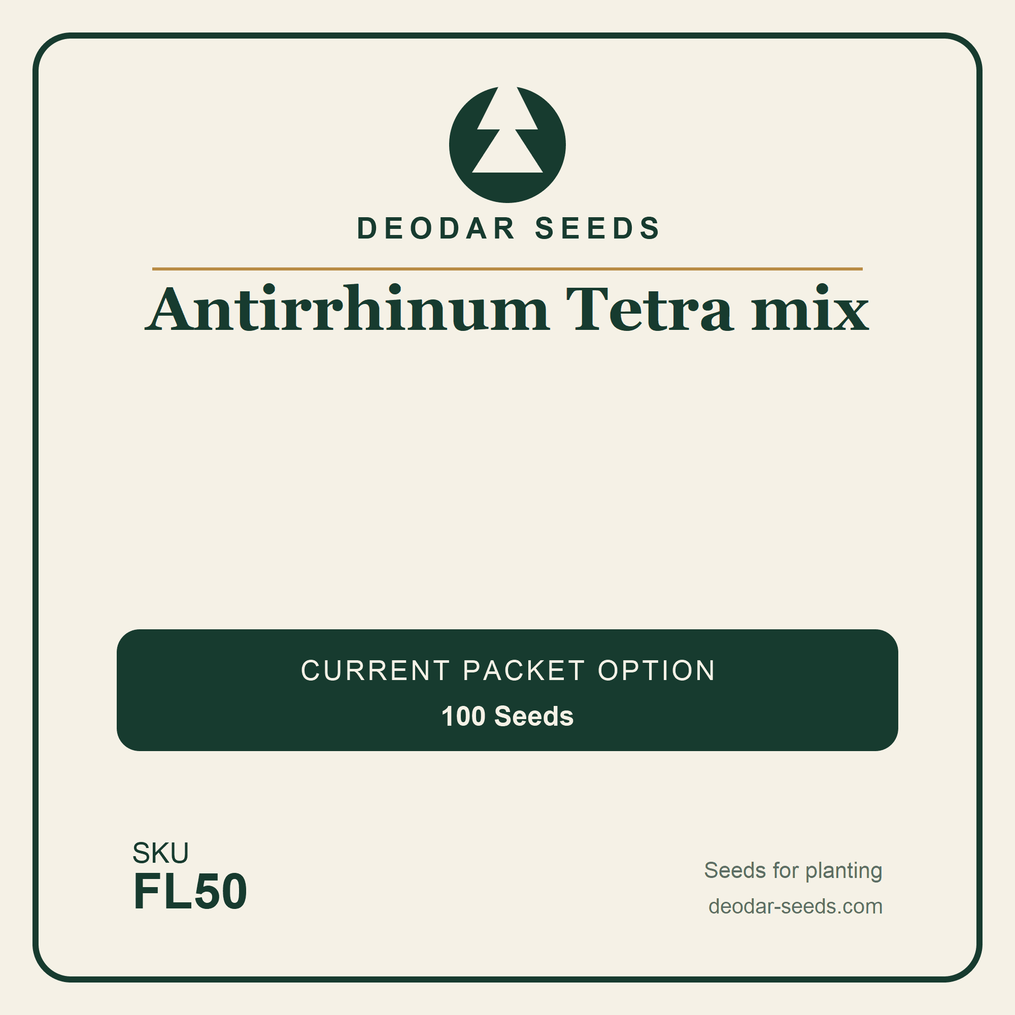 Antirrhinum Tetra mix Seeds