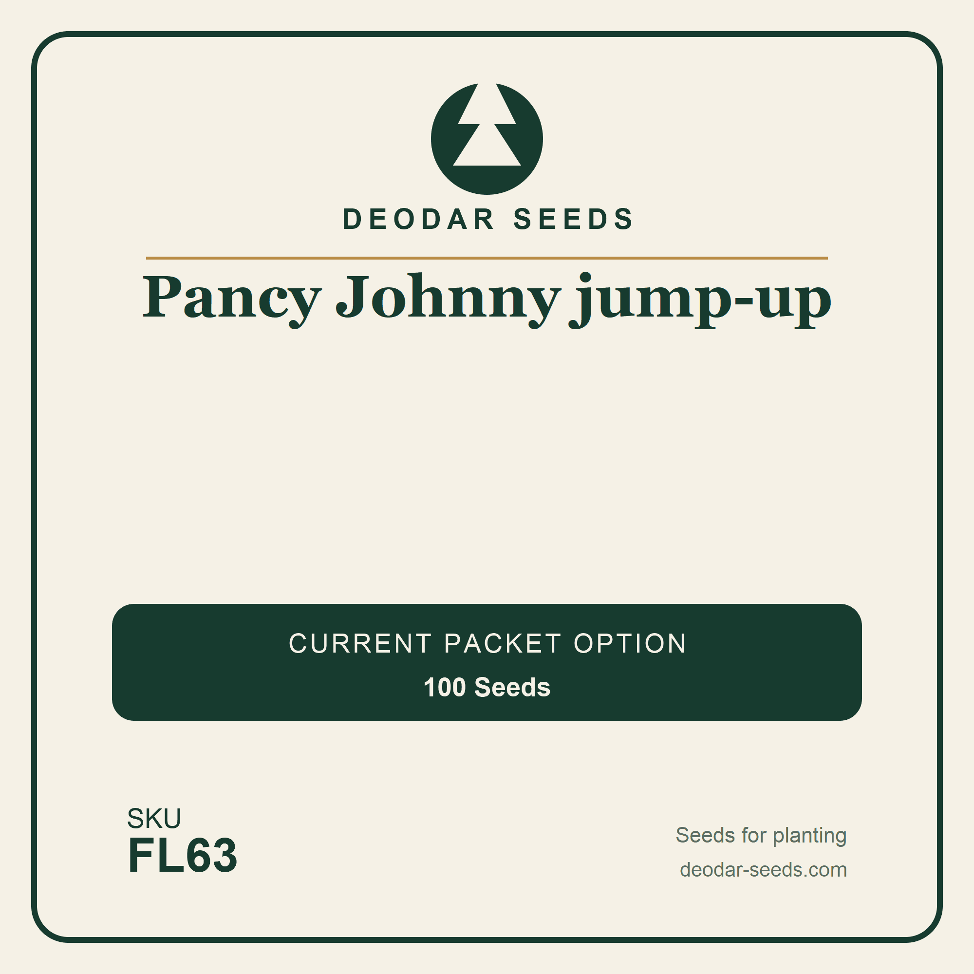 Pancy Johnny jump-up Seeds