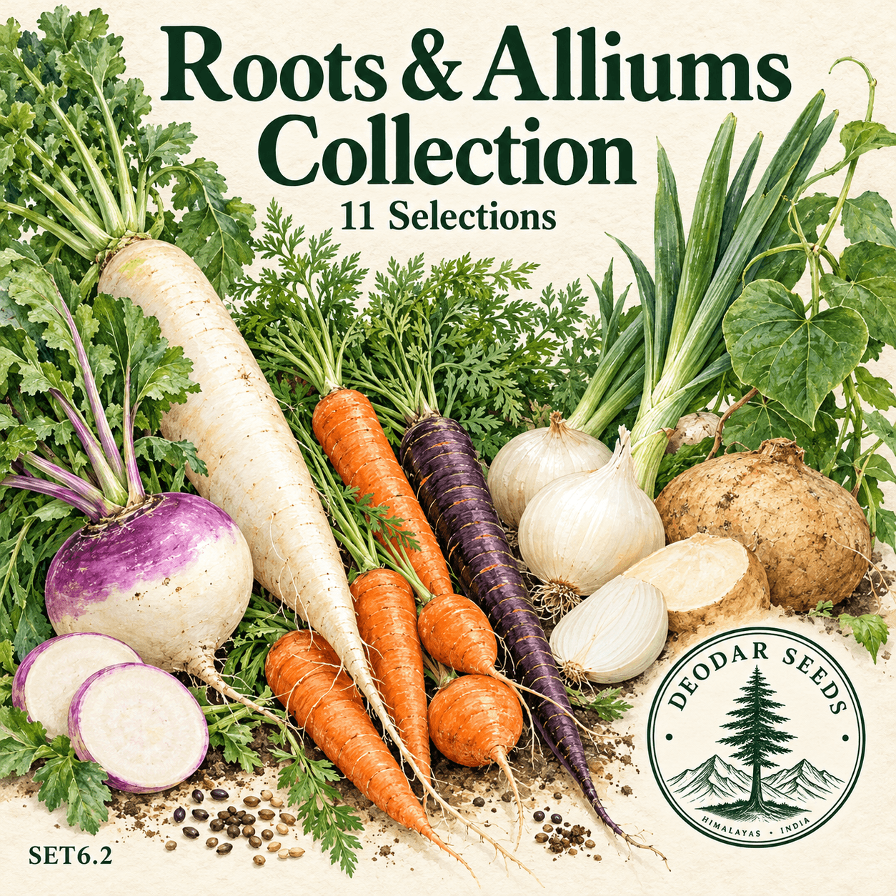 Roots & Alliums Collection — 11 Seed Selections