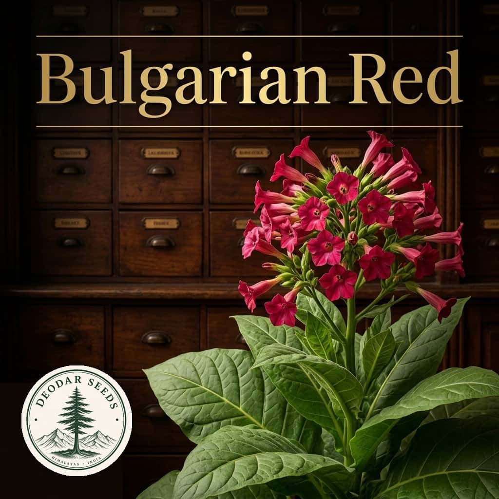 Tobacco Bulgarian Red Seeds — AI-generated kit illustration