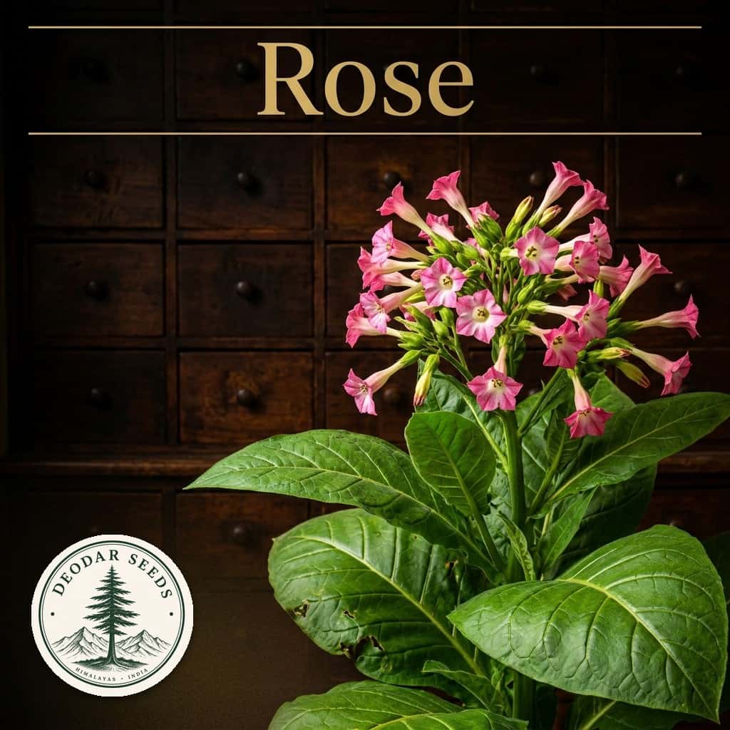Tobacco Rose Seeds — AI-generated kit illustration