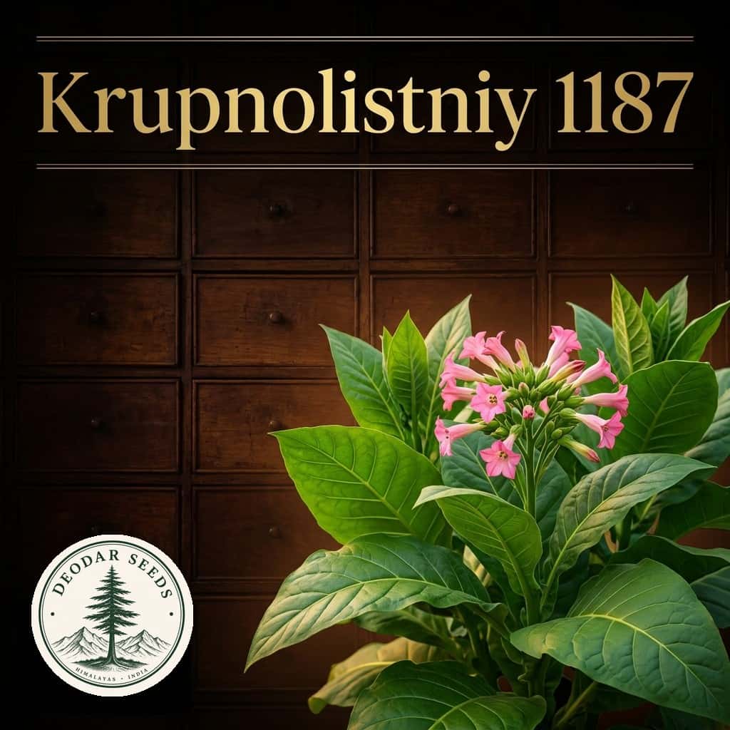 Tobacco Krupnolistniy 1187 Seeds — AI-generated kit illustration